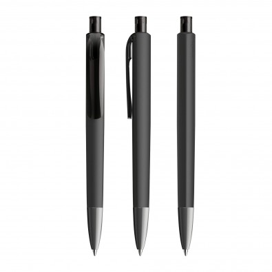 Prodir DS8 Soft Touch PRC Push Kugelschreiber Schwarz-Graphit